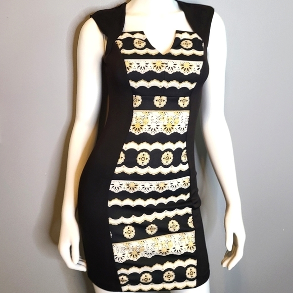 Black Bodycon Dress Sz Small - Picture 4 of 9